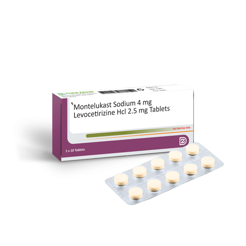 Montelukast Sodium 4 mg Levocetirizine Hcl 2