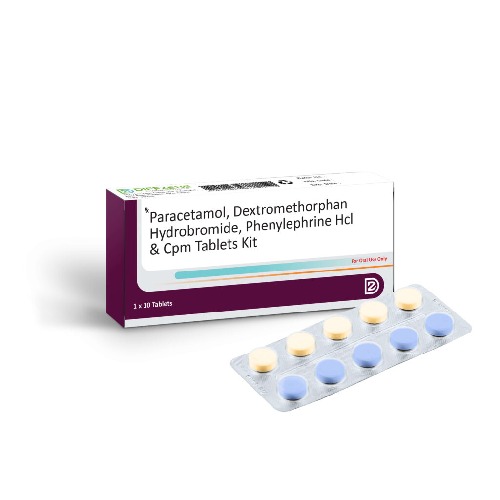 Paracetamol, Dextromethorphan Hydrobromide, Phenylephrine Hcl & Cpm